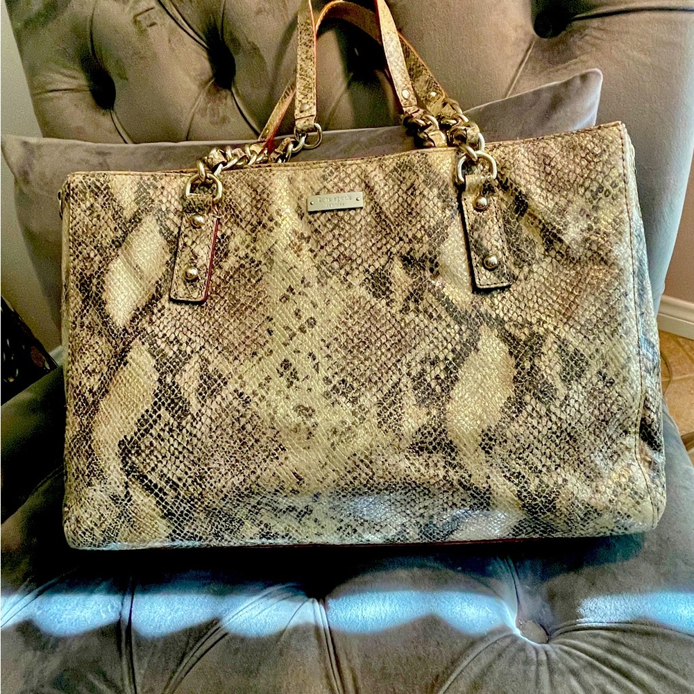 KATE SPADE TOTE/PURSE Reptile Genuine Leather
